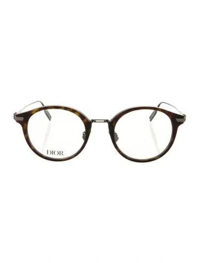 Pre-owned Dior Round Eyeglasses In Brown