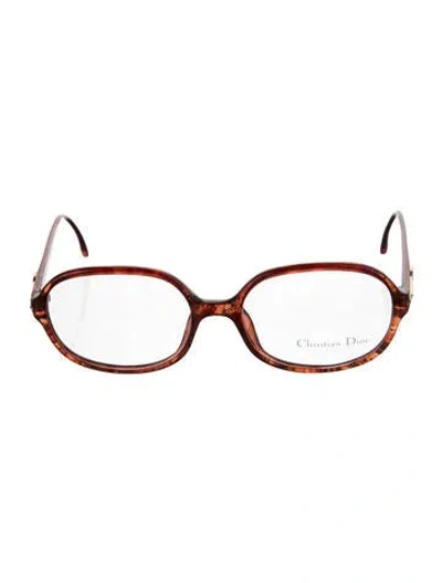 Pre-owned Dior Round Eyeglasses In Orange