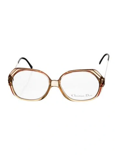 Pre-owned Dior Round Eyeglasses In Orange