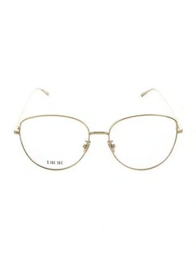 Pre-owned Dior Round Eyeglasses W/ Tags In Gold