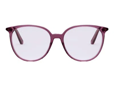 Dior Round Frame Glasses In Purple