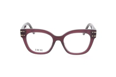 Dior Round Frame Glasses In Brown