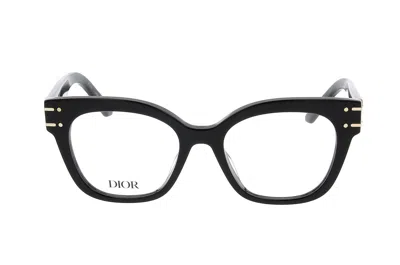 Dior Round Frame Glasses In Animal Print