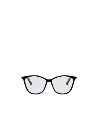 Dior Round-frame Logo-plaque Glasses In Black