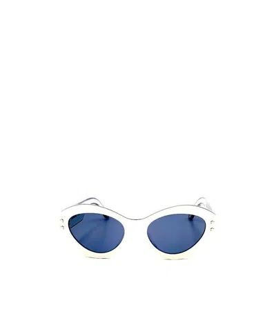 Dior Round-frame Logo Sunglasses In Blue