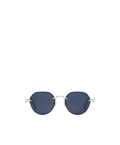 Dior Round Frame Sunglasses In Blue