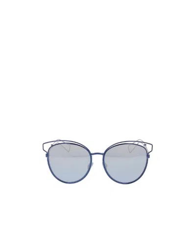 Dior Round Frame Sunglasses In Red