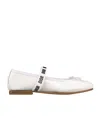 Dior Round Head Ballet Shoes In White
