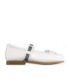 Dior Round Head Ballet Shoes In White
