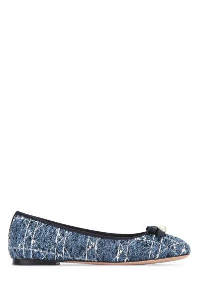 Dior Round-head Flat Shoes In Blue