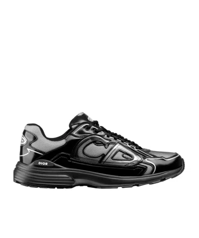 Dior Round Head Logo Sneakers In Black