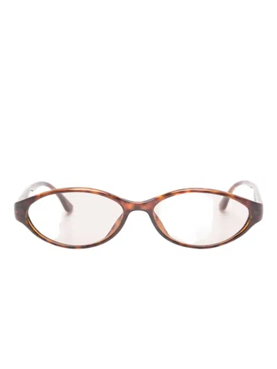 Pre-owned Dior Round Logo Sunglasses In Brown