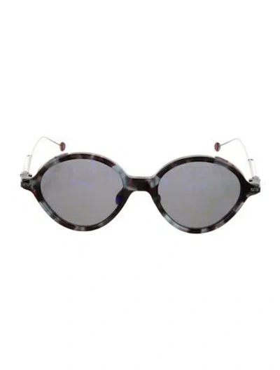 Pre-owned Dior Round Mirrored Sunglasses In Blue