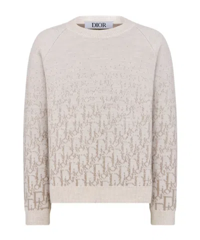 Dior Round-neck And Long-sleeved Sweater In White