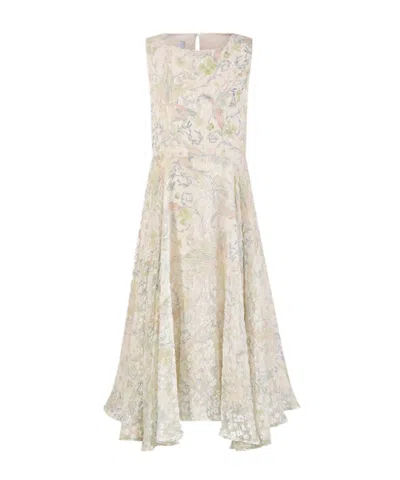 Dior Round Neck Dress In Brown