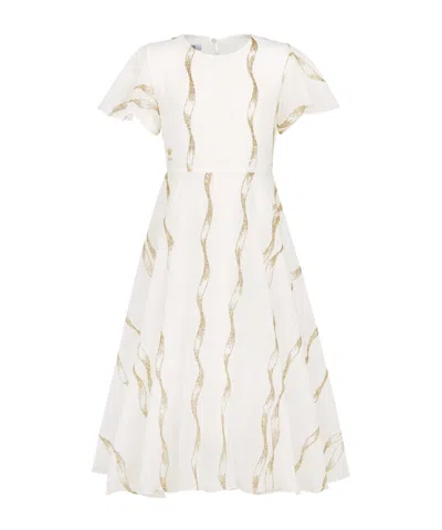 Dior Round Neck Dress In Ivory