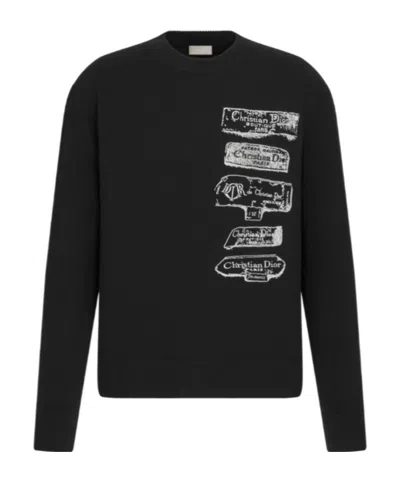 Dior Round Neck Sweater In Black