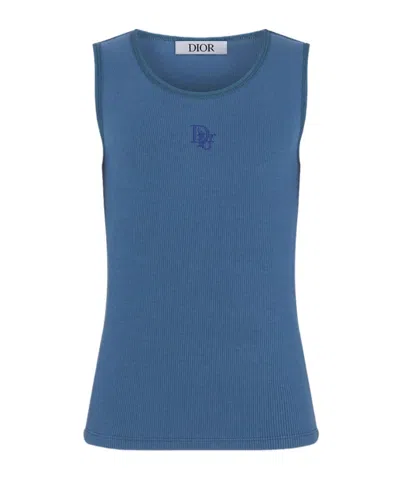 Dior Round-neck Vest In Blue
