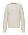 Dior Cable Knit Sweater With Ribbed Finish In White