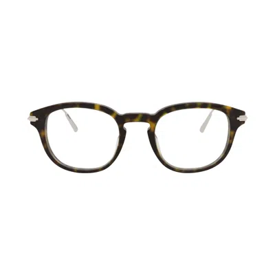 Pre-owned Dior Round Optical Glasses 'havana/silver/transparent' | Brown | Men's Size Onesize