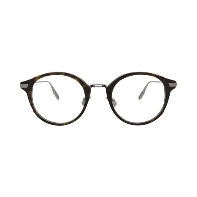 Pre-owned Dior Round Optical Glasses 'havana/silver/transparent' | Brown | Men's Size Onesize