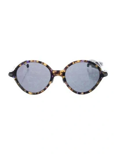Pre-owned Dior Round Tinted Sunglasses In Brown