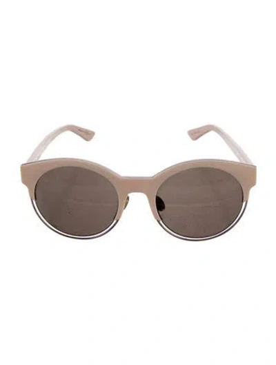 Pre-owned Dior Round Tinted Sunglasses In Pink