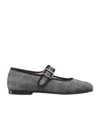 Dior Round-toed Ballet Flats In Gray