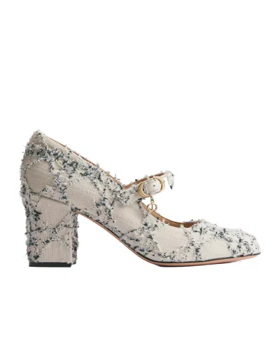 Dior Round-toe High Heels In Gray