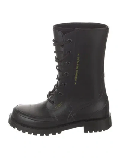Pre-owned Dior Rubber Boots In Black