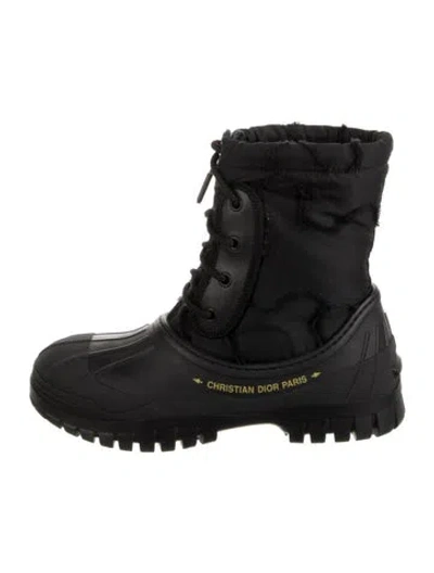 Pre-owned Dior Rubber Rain Boots In Black