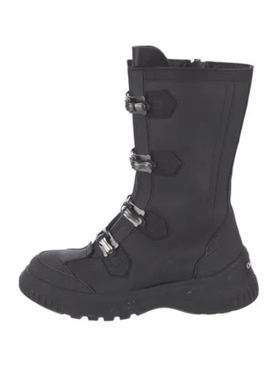 Pre-owned Dior Rubber Rain Boots In Black