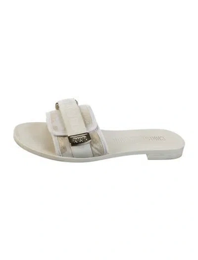 Pre-owned Dior Rubber Slides In Neutral