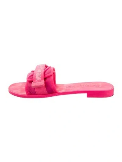 Pre-owned Dior Rubber Slides In Pink