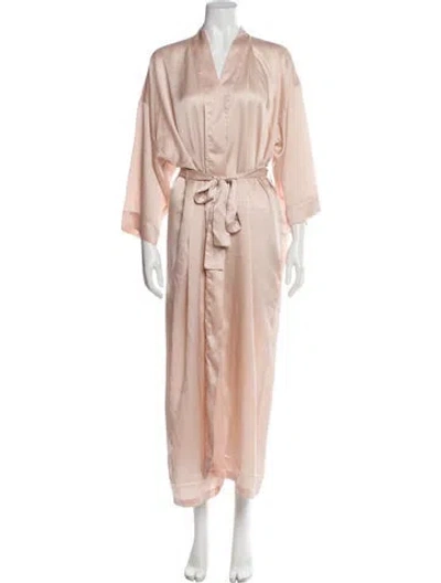 Pre-owned Dior Ruffle Embellishment Robe In Pink