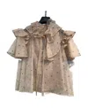 Dior Ruffled Blouse In Nude