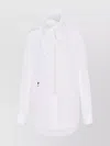 Dior Blouse With Removable Ruffled Collar In Cotton Poplin In White