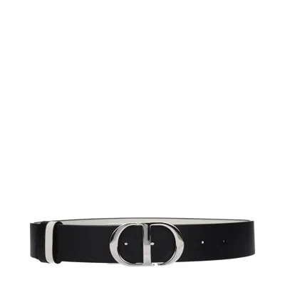 Dior Christian  Women's Belt Leather Black/white