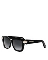 Dior S1i Square Sunglasses, 52mm In Black/gray Gradient