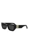 Dior S1i Square Sunglasses, 55mm In Black