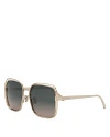 DIOR S1U GRADIENT SQUARE SUNGLASSES, 58MM