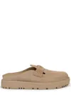 Dior Boy Leather Sabot Flats For Women In Beige