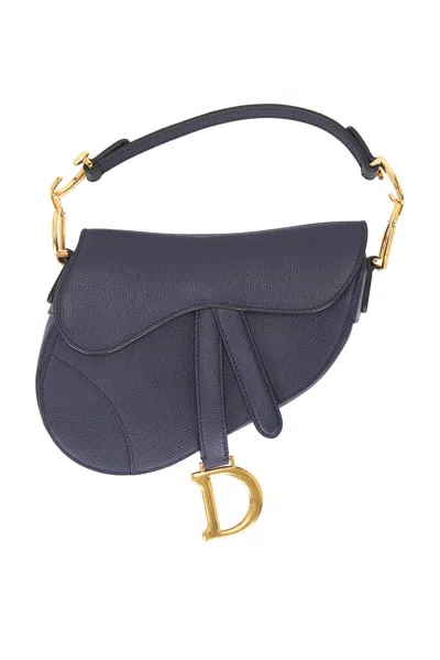Pre-owned Dior Saddle Bag In Blue