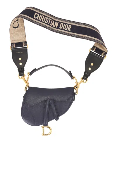 Pre-owned Dior Saddle Bag In Blue