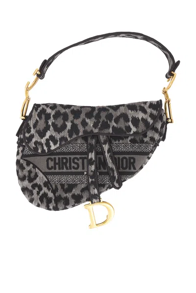 Pre-owned Dior Saddle Bag In Gray