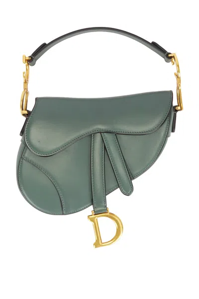 Pre-owned Dior Saddle Bag In Green
