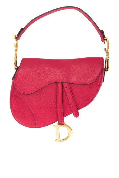Pre-owned Dior Saddle Bag In Red