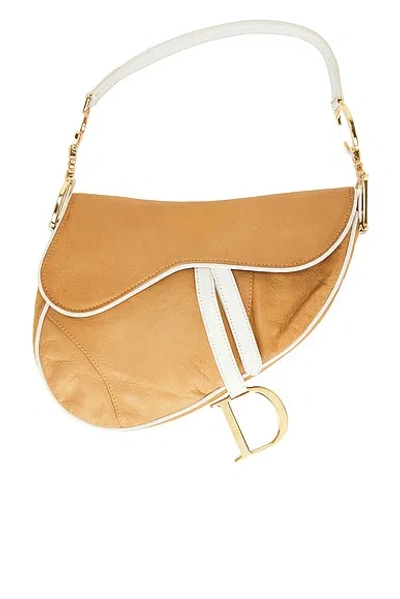 Pre-owned Dior Saddle Bag In Sand