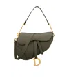 Dior Small Saddle Bag With Strap In Green