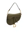 Dior Small Saddle Bag With Strap In Green